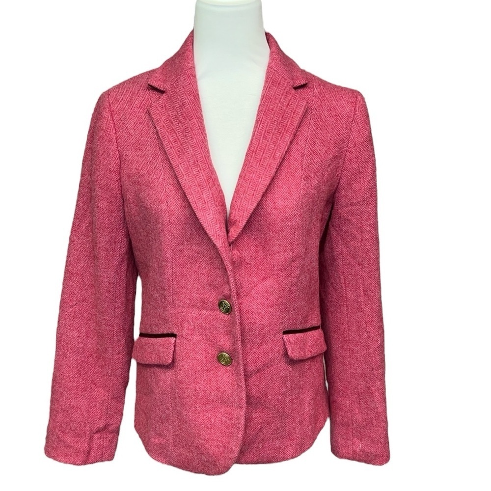 Talbots Aberdeen Herringbone Wool Blend Blazer